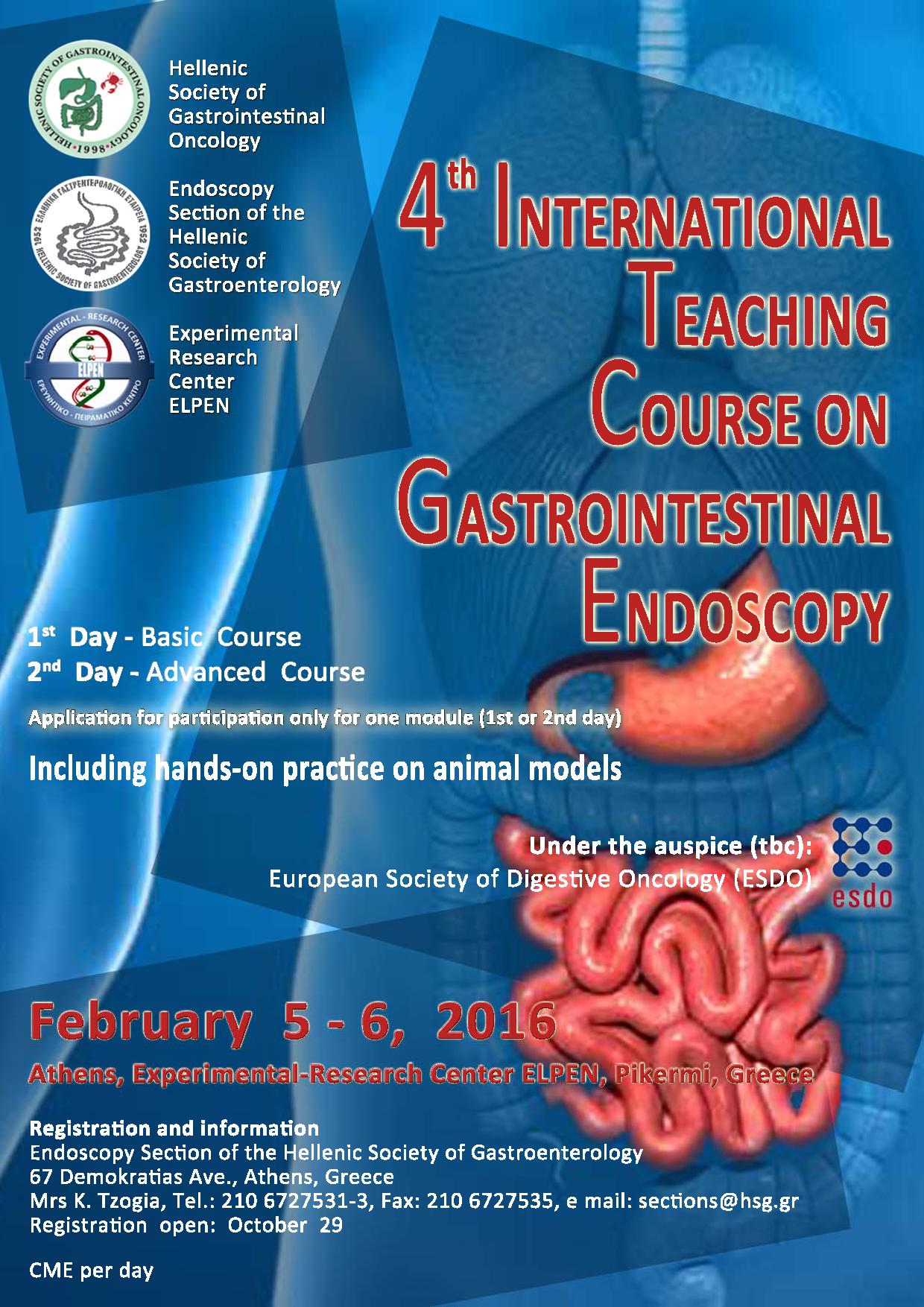 4th International Teaching Course on Gastrointestinal Endoscopy